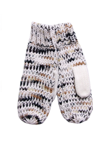 Multi chevron knit mittens by Only