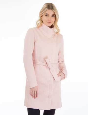 Long coat with high collar by Only