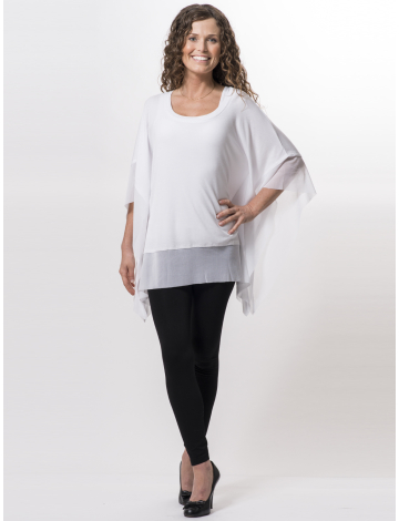 Solid poncho tunic by Cable & Gauge