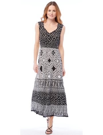 Printed crinkle maxi dress by Caribbean Pacific