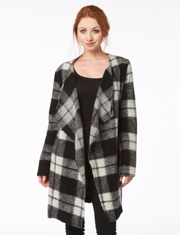 Plaid sweater coat by Frocella