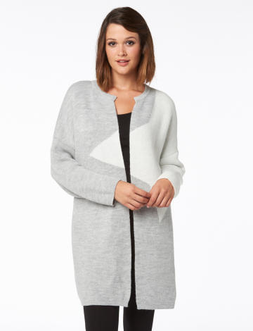 Colour block sweater coat by Frocella