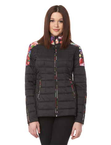 Lightweight two-toned packable puffer by Froccella