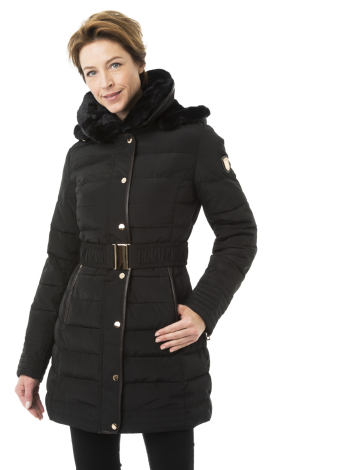 Matte cire belted coat by Froccella