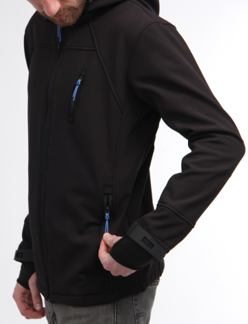 Water-Resistant Hooded Softshell Jacket by Point Zero