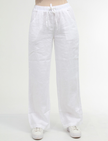 Linen Pants with Drawstring by Azucar