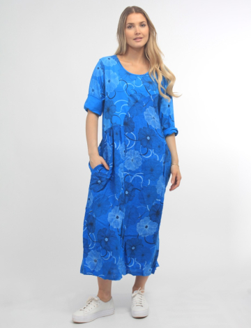 3/4 Sleeve Linen Dress by Froccella