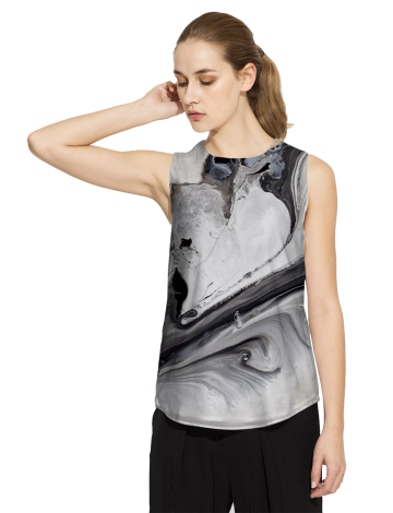 Sleeveless printed top by Le Galeriste