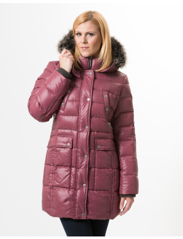 ¾” brushed and quilted down coat by Marcona
