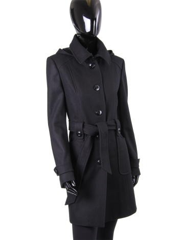 Belted wool coat by M Collection