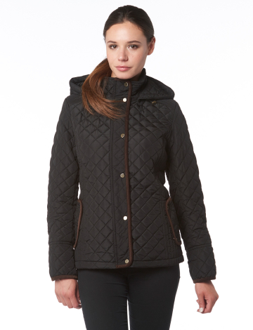 Lightweight quilted jacket with corduroy details by M Collection