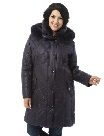 Plus size Classic coat with irridescent shell by Mona Lisa