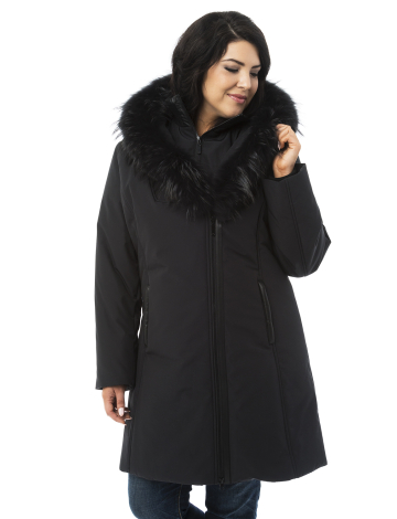 Magnificient asymetric zip front coat by Mona Lisa