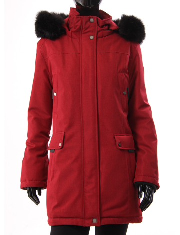 Feather light padded coat with fur trim hood by North Side