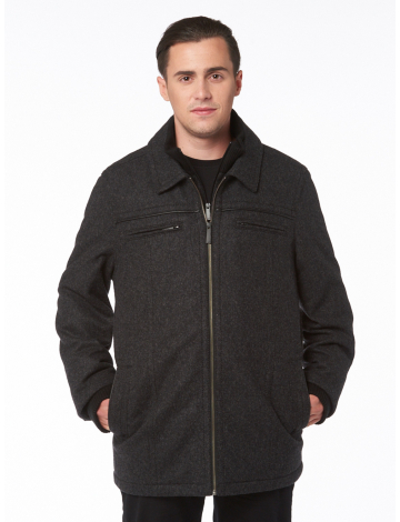 Melange wool jacket for men by Point Zero