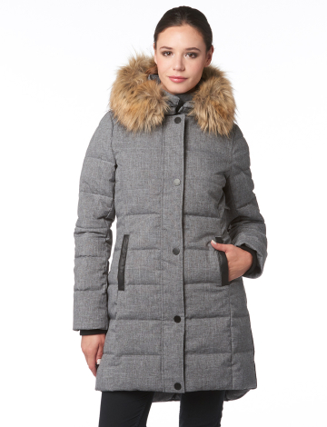 Heathered woven down jacket by Point Zero