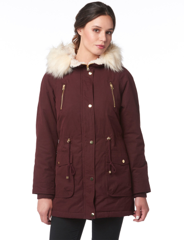Lightweight parka with faux fur inset by RileyK
