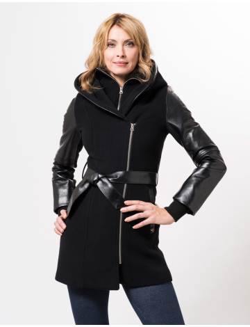 ¾ length asymmetrical zip Wool coat by SICILY CLOTHING INTERNATIONAL