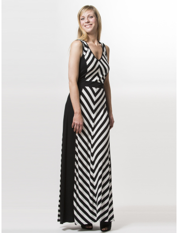 Sleeveless striped maxi dress by Spense